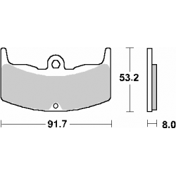 SBS, brzdové desky KH80 Street Ceramic, černá barva