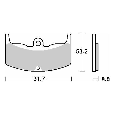 SBS, brzdové desky KH80 Street Ceramic, černá barva
