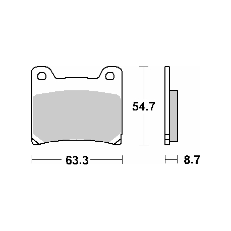 SBS, brzdové desky KH88 Street Ceramic, černá barva