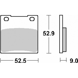 SBS, brzdové desky KH63/ 161 Street Ceramic, černá barva