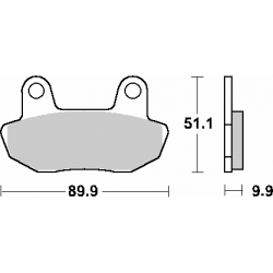 SBS, brzdové desky KH90 Street Ceramic, černá barva