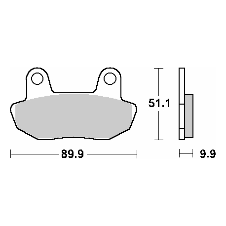 SBS, brzdové desky KH90 Street Ceramic, černá barva