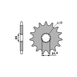 PBR, přední řetězové kolečko, 564 14 18NC SUZUKI DL/SV/GSF/GSXR/GSR (JTF520.14) (řetěz 525)