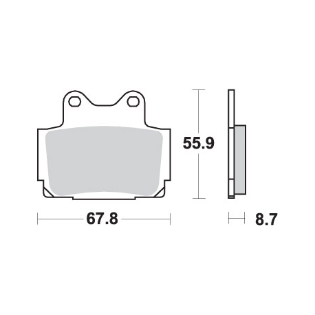 SBS, brzdové desky KH104 Street Excel/Racing Sinter, zlatá barva