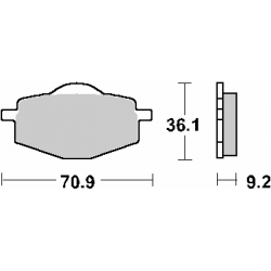 SBS, brzdové desky KH101 Off-Road Sinter, zlatá barva