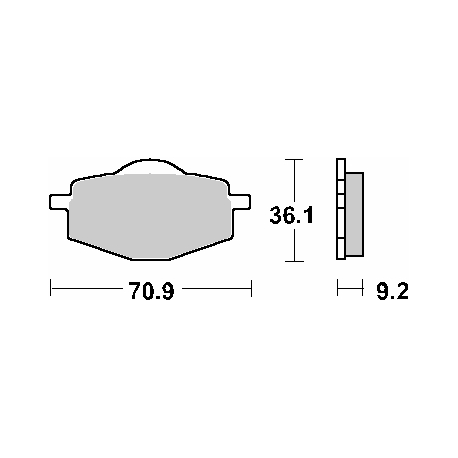 SBS, brzdové desky KH101 Off-Road Sinter, zlatá barva