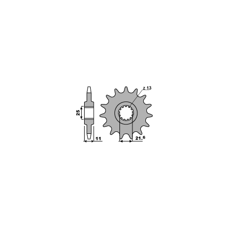 PBR, přední řetězové kolečko, 580 17 18NC Yamaha FZ/FZR/GTS (JTF580.17) (řetěz 530)