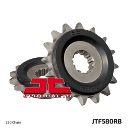 JT, přední řetězové kolečko, 580 17, s gumovou výplní, Yamaha FZR 1000/ FZ6/ R6 (JTF580.17RB)* (řetěz 530)