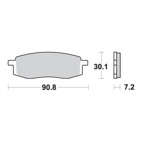 SBS, brzdové desky KH105 Off-Road Sinter, zlatá barva