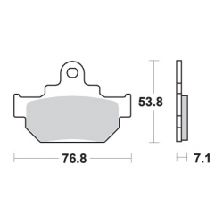 SBS, brzdové desky KH106 Street Ceramic, černá barva