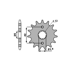 PBR, přední řetězové kolečko, 582 16 18NC ZR 7, TDM 850 (91-95) (řetěz 525) (JTF512.16)