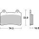 SBS, brzdové desky KH123 Street Ceramic, černá barva, určeno pro: Yamaha XVZ 1300,1600,1700