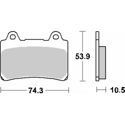 SBS, brzdové desky KH123 Street Ceramic, černá barva, určeno pro: Yamaha XVZ 1300,1600,1700
