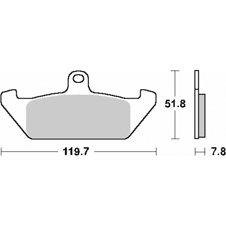 SBS, brzdové desky KH120 Street Ceramic, černá barva