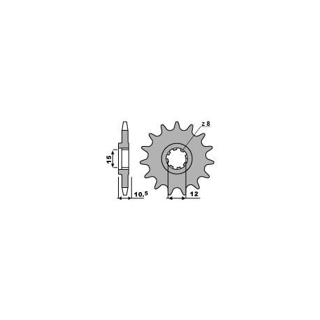 PBR, přední řetězové kolečko, 595 13 18NC Aprilia 50 86-91 (řetěz 415)