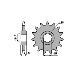 PBR, přední řetězové kolečko, 599 14 18NC (řetěz 415)