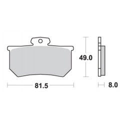 SBS, brzdové desky KH107 Street Ceramic, černá barva