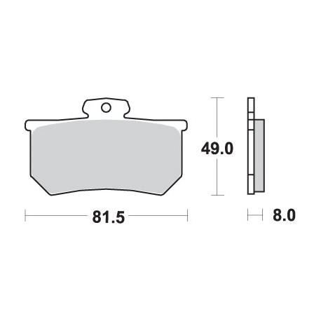 SBS, brzdové desky KH107 Street Ceramic, černá barva