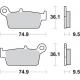 SBS, brzdové desky KH131 Off-Road Sinter, zlatá barva