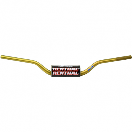Renthal, řidítka 1,1/8" (28,6mm) MX Fatbar RC HIGH GOLD, zlatá barva s chráničem