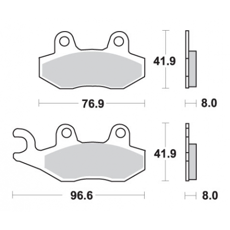 SBS, brzdové desky KH135 / KH214 Street Excel Sinter, zlatá barva