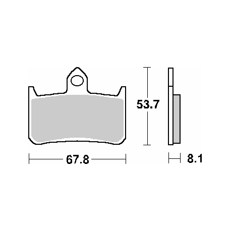 SBS, brzdové desky KH187 Street Ceramic, černá barva