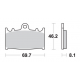SBS, brzdové desky KH158 Sintered Off-Road (Racing)