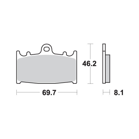 SBS, brzdové desky KH158 Sintered Off-Road (Racing)