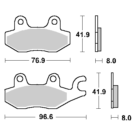 SBS, brzdové desky KH165 / KH215 Racing DUAL CARBON, černá barva