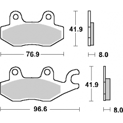 SBS, brzdové desky KH165 / KH215 Racing CARBON TECH, černá barva
