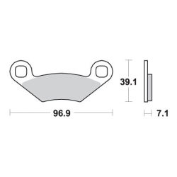 SBS, brzdové desky KH159 Off-Road Sinter, zlatá barva, určeno pro: Polaris 250/300/325/450/500/525/570/600/700/800