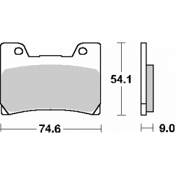SBS, brzdové desky KH160 Street Ceramic, černá barva