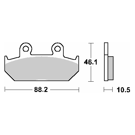 SBS, brzdové desky KH124/2 Street Ceramic, černá barva