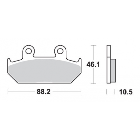 SBS, brzdové desky KH124/2 Street Excel Sinter, zlatá barva