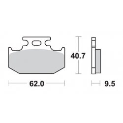 SBS, brzdové desky KH152/2 Off-Road Sinter, zlatá barva