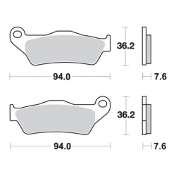 SBS, brzdové desky KH181 Street Excel/Racing Sinter, zlatá barva