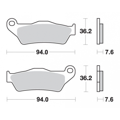 SBS, brzdové desky KH181 Off-Road Sinter, zlatá barva