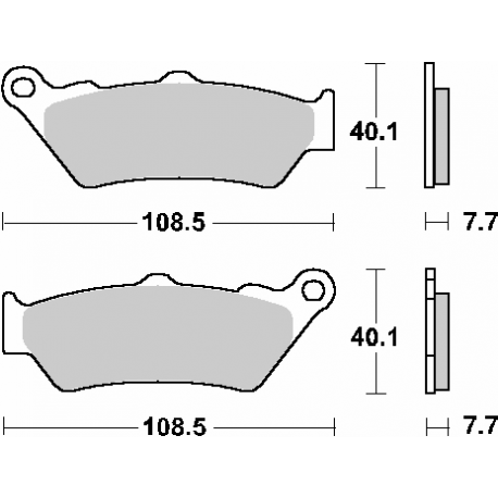 SBS, brzdové desky KH209 / KH209/2 Off-Road Racing Sinter, zlatá barva