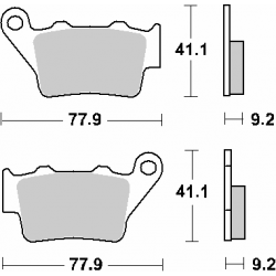 SBS, brzdové desky KH208 Street Ceramic, černá barva