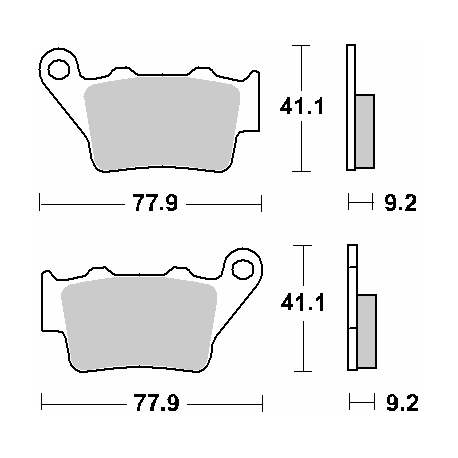 SBS, brzdové desky KH208 Street Ceramic, černá barva