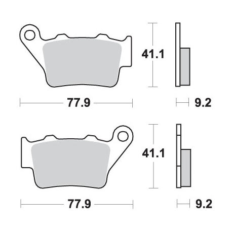 SBS, brzdové desky KH208 Off-Road Sinter, zlatá barva