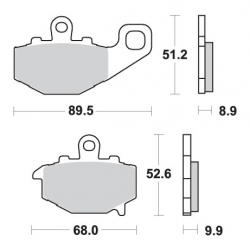 SBS, brzdové desky KH192 Street Excel/Racing Sinter, zlatá barva