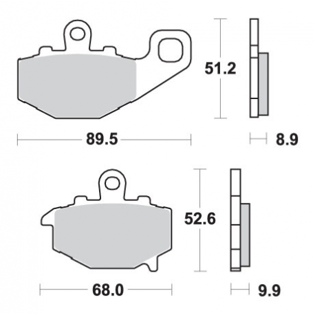 SBS, brzdové desky KH192 Street Excel/Racing Sinter, zlatá barva