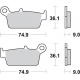 SBS, brzdové desky KH131/3 Street Ceramic, černá barva