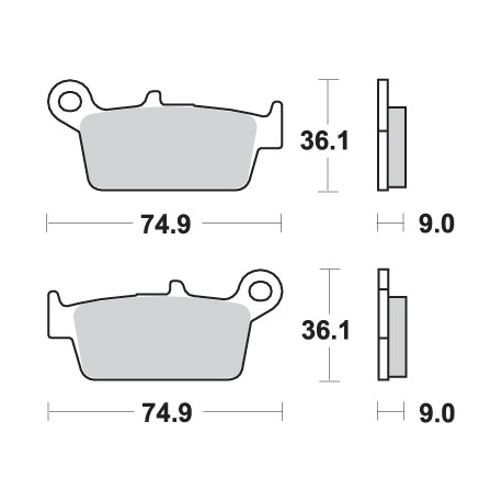 SBS, brzdové desky KH131/3 Street Ceramic, černá barva