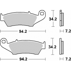 SBS, brzdové desky KH185 / KH389 Street Ceramic, černá barva