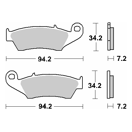 SBS, brzdové desky KH185 / KH389 Street Ceramic, černá barva
