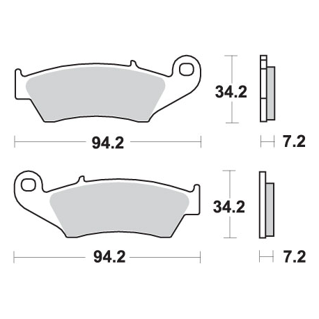 SBS, brzdové desky KH185 / KH389 Off-Road Racing Sinter, zlatá barva