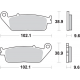 SBS, brzdové desky KH196 Street Ceramic, určeno pro: Honda CB 500, CTX 700, NC 750, VT 750, XL 600V, přední