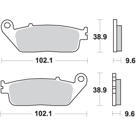 SBS, brzdové desky KH196 Street Ceramic, určeno pro: Honda CB 500, CTX 700, NC 750, VT 750, XL 600V, přední